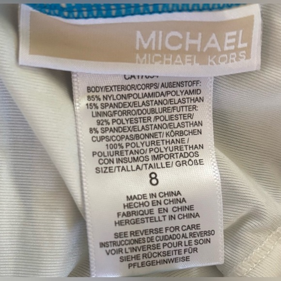 Michael kors women’s one 1 piece bathing swim suit Sz 8 - Picture 7 of 8